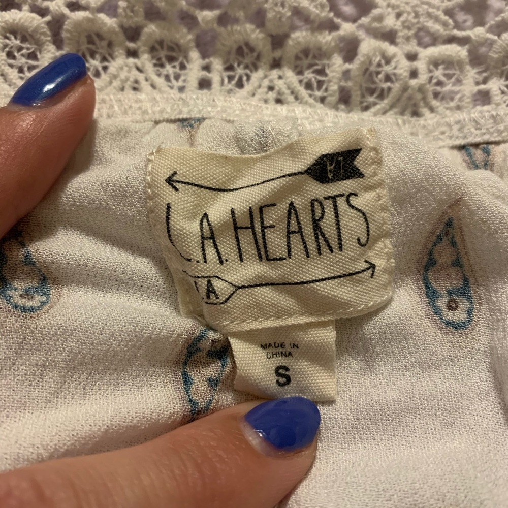 L.A. Hearts Crop Top, Size Small. - Picture 2 of 2